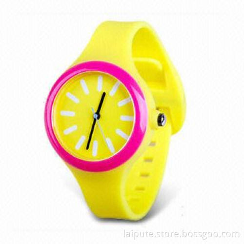 Silicone Fruit Watch with Big Case, Available in Various Colors, Latest Design